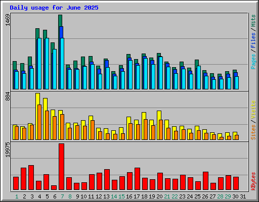 Daily usage for June 2025