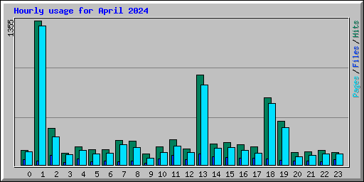 Hourly usage for April 2024