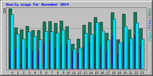Hourly usage for November 2024