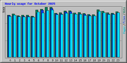 Hourly usage for October 2025
